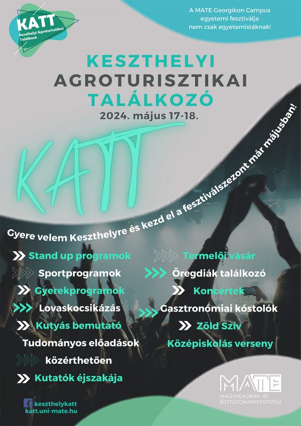 MATE Keszthelyi Agroturisztikai Találkozó - Georgikon Campus - Plakát