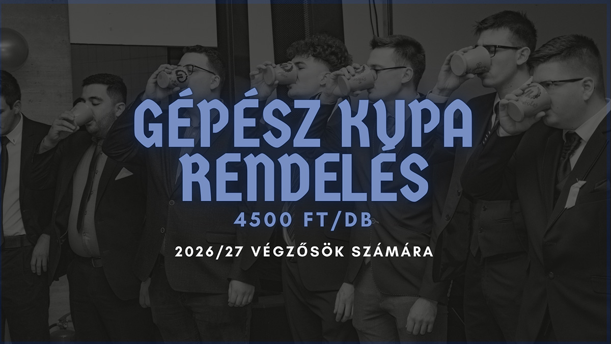 MATE Gépész Kupa rendelés (Cup order) 2026 - Szent István Campus
